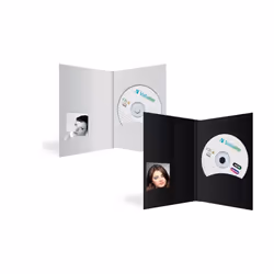 Daiber 06610, Envelope folder, Carton, Blanc, Paysage, 2 pochettes, CD