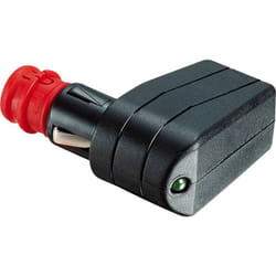 Fiche allume-cigare coudée à LED