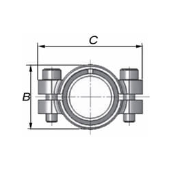 Gebo - Collier réparation pour acier court dsk 33.7 (1') : 01.260.28.03