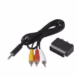 TechniSat 0000/3649, RCA, 3 x RCA, Mâle, Mâle, Noir, 82 g