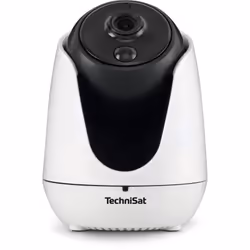 TechniSat 0000/9512, Caméra de sécurité IP, Intérieure, Avec fil &amp;sans fil, Externe, Mur, Noir, Blanc