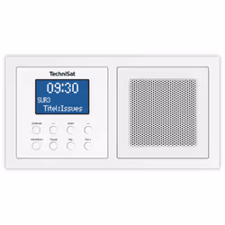 TechniSat DigitRadio Up 1, Numérique, DAB+, FM, Mural, Blanc, 2 W, Numérique