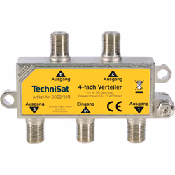 TechniSat 0022/3111, Diviseur de câbles, 75 Ohm, 5 - 2400 MHz, Argent, Femelle, 85 mm