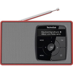 Digitradio 2 Radio de table dab+, fm dab+, fm, Bluetooth fonction réveil rouge-argent Y972843 - Technisat