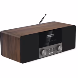 TechniSat DigitalRadio 3 Portable Analogique et numérique Noir, Argent, Noyer