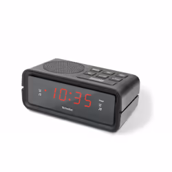 TechniSat DIGICLOCK 2, Réveil numérique, Rectangle, Noir, 5 - 35 °C, 87,5 - 108 MHz, Radio