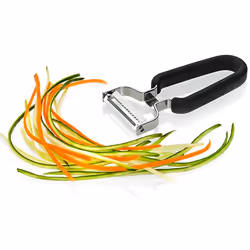 Lurch 00010096 Éplucheur Légumes Eplucheur en Y Noir, Acier inoxydable