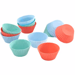 Lurch 83013, Caissettes pour cupcake / muffin + nappage, -40 °C, 240 °C, Silicone, 6,5 cm, 4,5 cm