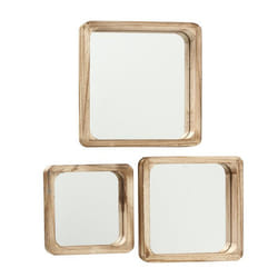 Boltze Mambo miroir mural Carré Bois