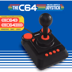 Retro-Bit Controller The C64 Joystick Noir, Rouge PC
