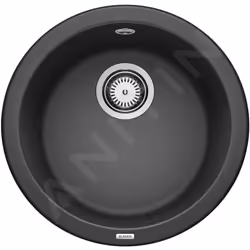 Évier de cuisine Rondo couleur anthracite matériau Sigranit® PuraDur® montage sur plan type rond sans égouttoir évier à posit ...