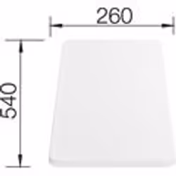 BLANCO 210521, Blanc, 540 mm, 260 mm