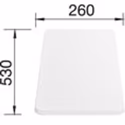 BLANCO 217611, Blanc, 530 mm, 260 mm