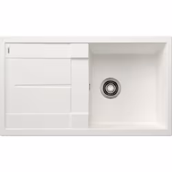 BLANCO METRA 5 S, Evier à poser, Rectangulaire, Blanc, 1 bols, White, Rectangulaire