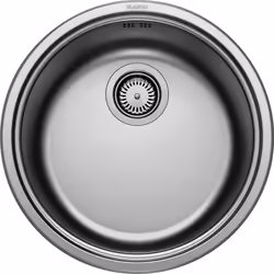 BLANCO RONDOSOL, Evier à poser, Cercle, Acier inoxydable, Acier inoxydable, 1 bols, Stainless steel