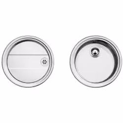 BLANCO RONDOSET, Acier inoxydable, 2 bols, 460 x 390 mm, 16,5 cm, 460 x 390 mm, 2,8 cm