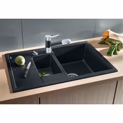 BLANCO Metra 6S, Anthracite, 2 bols, 345 x 430 mm, 170 x 285 mm, 8,89 cm (3.5"), 780 mm