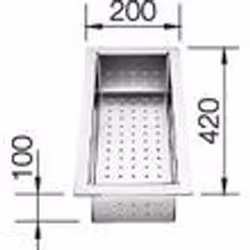 BLANCO 219649, Acier inoxydable, Acier inoxydable, 420 mm, 200 mm, 100 mm