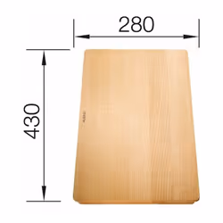 Planche à découper pour évier couleur marron matériau : bois hêtre dimensions 280 × 430 mm conçu pour les éviers de la collec ...