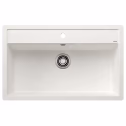 Évier de cuisine Dalago 8 F couleur : blanc matériau : SILGRANIT® PuraDur® montage au ras ou sous le bord du plan de travail  ...