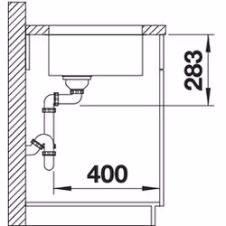 BLANCO SUPRA 340-U Evier encastré Rectangulaire Acier inoxydable