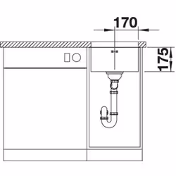 BLANCO SUPRA 340-U Evier encastré Rectangulaire Acier inoxydable - Vue supplémentaire 4