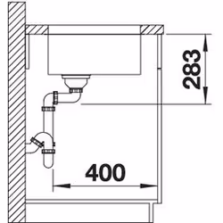BLANCO SUPRA 450-U Evier encastré Rectangulaire Acier inoxydable - Vue supplémentaire 4