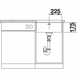 BLANCO SUPRA 450-U Evier encastré Rectangulaire Acier inoxydable - Vue supplémentaire 5