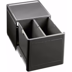 Description générale Poubelle encastrable Botton Pro 45/2 Manuell, idéale pour le tri sélectif. Fabriquée en plastique de hau ...
