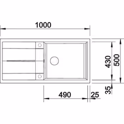 BLANCO METRA XL 6 S Evier à poser Rectangulaire