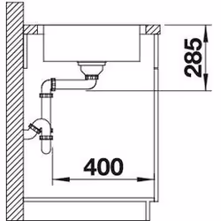 BLANCO Lantos 45 S-IF Acier inoxydable