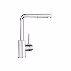 BLANCO Mila, Standard, Chrome, Vannes rotatives, Unique, Vitrocéramique, 360°