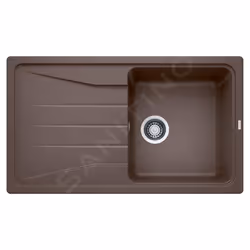 Évier de cuisine Sona 5 S couleur café matériau SILGRANIT® PuraDur® convient pour montage sur plan conception réversible avec ...