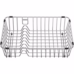 Panier universel à vaisselle conception inox dimensions 406 × 251 mm convient aux éviers Naya 6 et Pleon 8