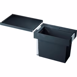 Poubelle encastrable ensemble fabriqué dans un plastique de qualité 1 seau de 19 litres, avec couvercle montage rapide et fac ...