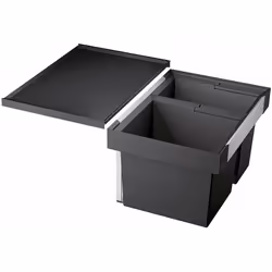 Poubelle encastrable ensemble fabriqué dans un plastique de qualité 2 seaux de 16 litres, avec couvercles montage rapide et f ...