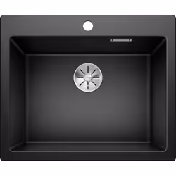 Évier de cuisine Pleon 6 couleur anthracite matériau SILGRANIT® PuraDur® convient pour montage sur plan évier à positionnemen ...