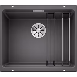 Évier de cuisine Etagon 500-U couleur gris rocher matériau SILGRANIT® PuraDur® convient pour un montage sous le plan de trava ...