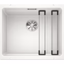 Etagon 500 - Évier en Silgranit, 53x46 cm, avec rails, blanc 522231 - Blanco
