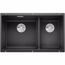 Évier de cuisine double bac Subline 430/270 U couleur : anthracite matériau : SILGRANIT PuraDur convient pour un montage sous ...
