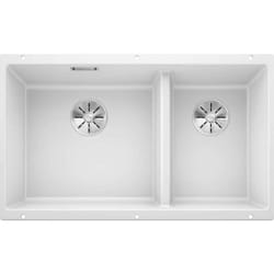 Subline 430/270 - Évier en silgranite, 76x46 cm, blanc 523155 - Blanco