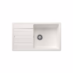 Evier LEGRA XL 6S Silgranit® - Une grande cuve très profonde (45x43x19) + égouttoir cannelé - Pour sous-meuble de 60 cm - Liv ...