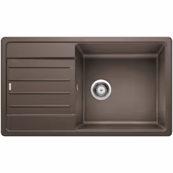 Évier de cuisine Legra XL 6 S couleur café matériau SILGRANIT® PuraDur® convient pour montage sur plan conception réversible ...
