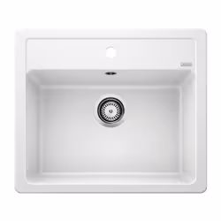 Blanco LEGRA 6 Évier Rectangulaire en Granit pour Meubles Bas de 60 cm de Large En SILGRANIT Sans Égouttoir