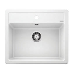 Blanco LEGRA 6 Évier Rectangulaire en Granit pour Meubles Bas de 60 cm de Large En SILGRANIT Sans Égouttoir