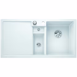 Évier de cuisine Collectis 6 S, InFino® avec commande excentrique (bouton de commande du vidage), grand bac à droite couleur  ...