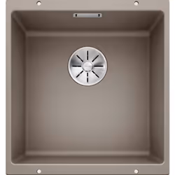 Évier de cuisine Subline 400 U, InFino® couleur tartufo matériau SILGRANIT® PuraDur® convient pour un montage sous plan de tr ...