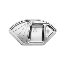 Vier de cuisine en inox Blanco Delta-IF - inox satiné - l 1056 x l 575 x p 175/120 mm - sous-meuble 90x90/70cm Blanco