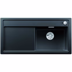 Évier de cuisine Zenar XL 6 S, InFino® avec égouttoir à gauche couleur anthracite matériau SILGRANIT® PuraDur® convient pour  ...