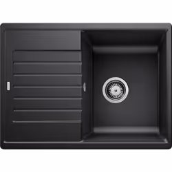 Évier de cuisine Zia 45 S Compact couleur anthracite matériau SILGRANIT® PuraDur® convient pour montage sur plan largeur mini ...